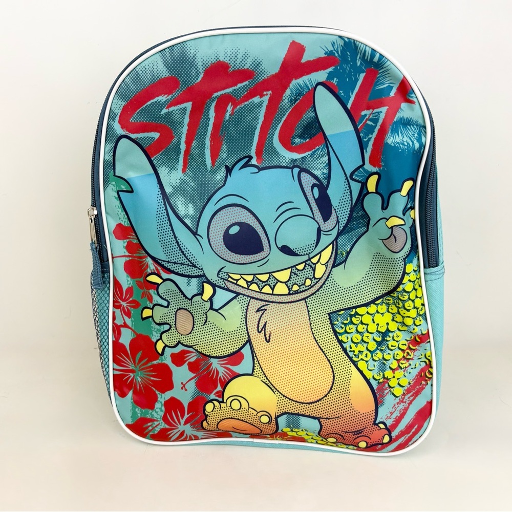 Disney’s Stitch Blue Red Yellow Orange Green Backpack New With Tags